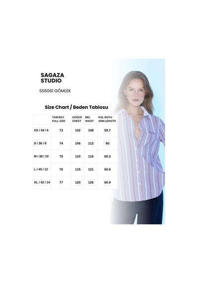 Sagaza Studio Ss6061 Çizgili Gomlek Bordo
