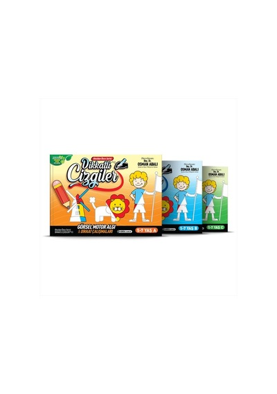 Dikkatli Çizgiler - 5-7 Yaş - 3 Kitap Set