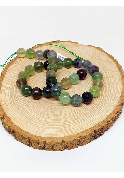 Yasamtohumu Florit Taşı Yarım Dizi 12mm 18cm Beyaz