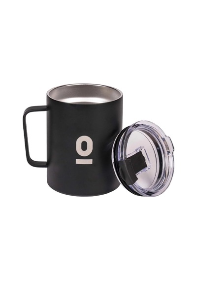 Paslanmaz Çelik Metal Kupa, 360 Ml, Siyah, Vakumlu Kapak Diğer