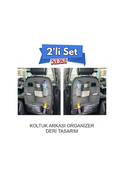 Bmw 3 Serisi 320cd Deri Koltuk Arkası Düzenleyici Koruyucu Gri 2 Adet Şhn