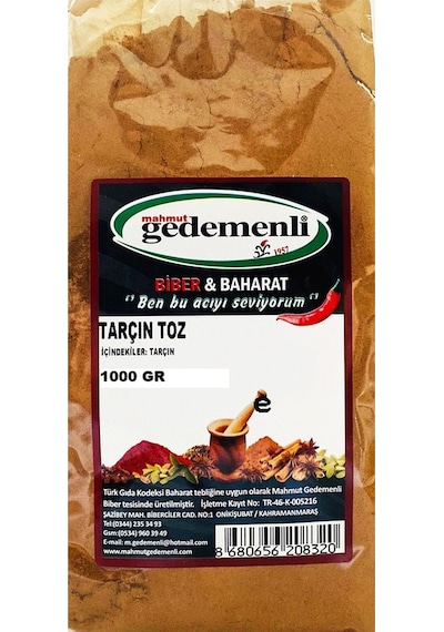 Mahmut Gedemenli Toz Tarçın 1 KG