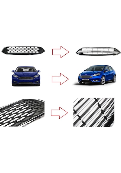 Ford Focus Ön Tampon Panjuru Titanium 2015-2018 296361282