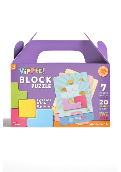 Block Puzzle - Eğitici Zeka Oyunu 7 Blok 20 Seviye Kart 3 Zorluk Akıl Ve Mantık Oyunu