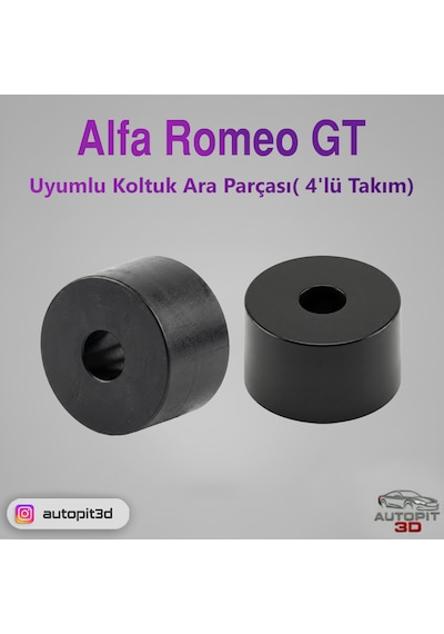 Alfa Romeo Gt Uyumlu Koltuk Ara Parçası 4'lü Takım Siyah