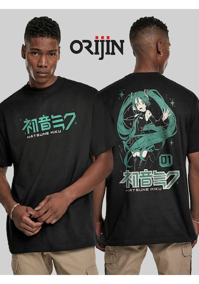 Kalic Studio Hatsune Miku Cv01 Vocaloid Ön Arka Baskılı Unisex Siyah Siyahorj90