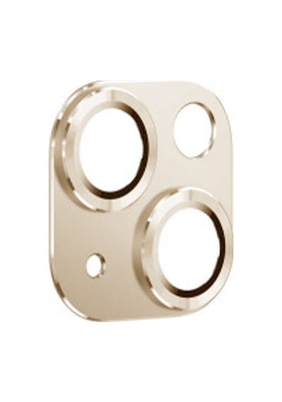Apple Uyumlu iPhone 14 / 14 Plus Metalik Seri Kamera Lens Koruyucu Gold Gold