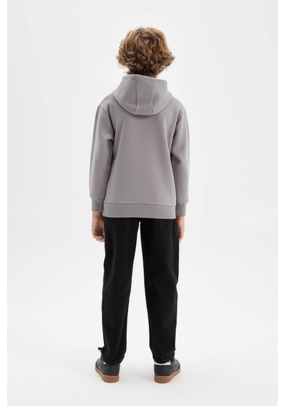 DeFacto Erkek Çocuk Cepli Kapüşonlu Kalın Okul Sweatshirt C7565A824AUGR436 DeFacto Erkek Çocuk Cepli Kapüşonlu Kalın Okul Sweatshirt C7565A824AUGR436