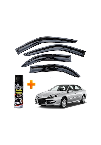 Renault Laguna 3 Mügen Cam Rüzgarlığı 2008 Sonrası 4 Lü Takım +500ml Lastik Parlatıcı