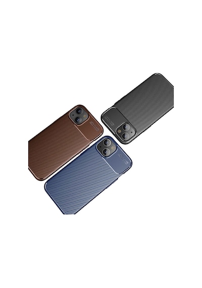 Apple Uyumlu iPhone 13 Mini Kılıf Karbon Silikon Case