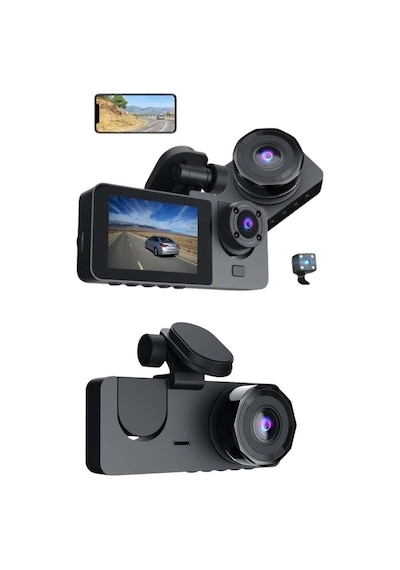 3 Kameralı 2 İnç 1080p Araç İçi Kamera Sürüş Kamerası Carplay 40749150