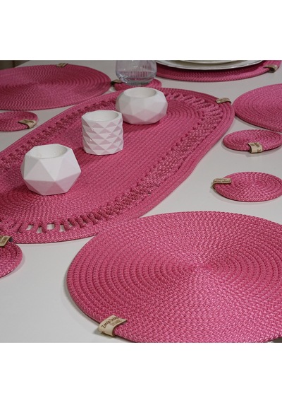 Supla Zdh-246 Yuvarlak Zengin Set Runner Pembe
