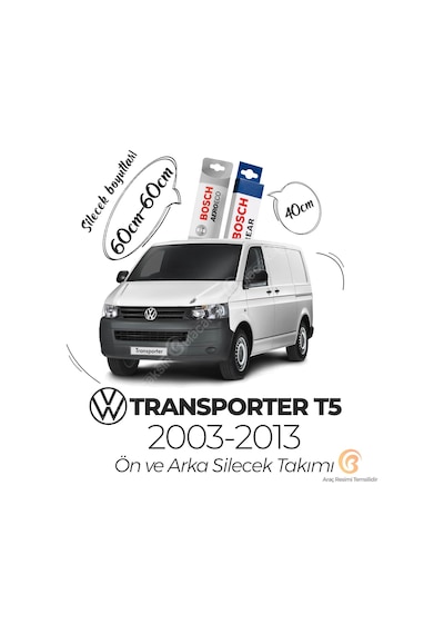 Vw Transporter T5 Ön Arka Silecek Seti 2003-2013 Bosch Aeroeco