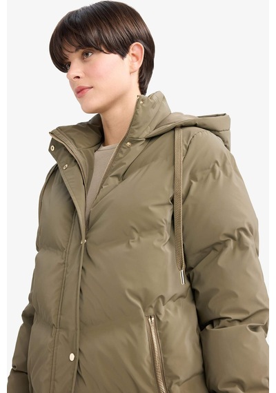 Defacto Regular Fit Kapüşonlu Fermuarlı Parka F2876ax25wnkh402 Haki-kh402