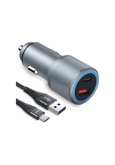 Usb Type C Araç Şarj Cihazı - 2 Port, Hızlı Şarj 48w Çakmaklık Adaptörü