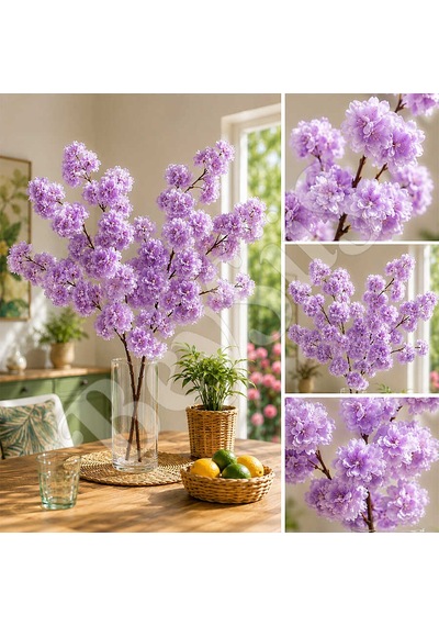 Yapay Çiçek Bahar Dalı 90 Cm Lila