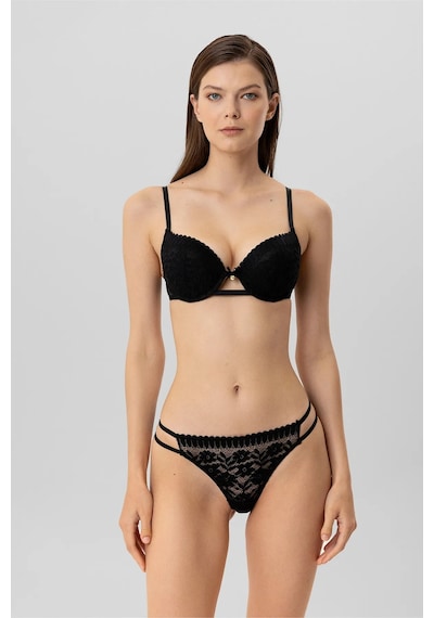 Pierre Cardin Lyon Destekli Push Up Sütyen Takım Siyah