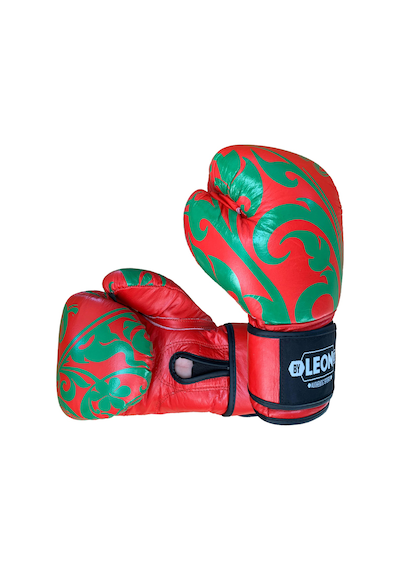 Leon Flower Deri Kick Boks Ve Muay Thai Eldiveni Kırmızı