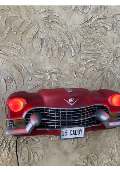 Isıklı Cadillac Duvar Obje Araba, Kırmızı