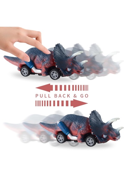 Çek Bırak Dinozor Atv Motor Oyuncak Araba 6 Lı Set