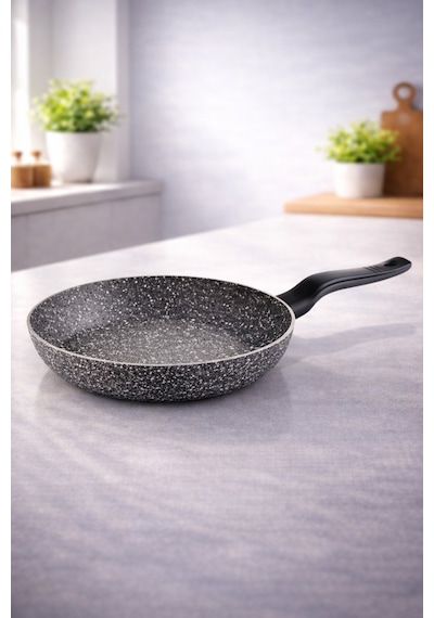 Eco Diez 20 cm Granit Tava Gri – Yanmaz Yapışmaz, Çizilmez Yüzey, Sağlıklı Pişirme, Ergonomik Saplı