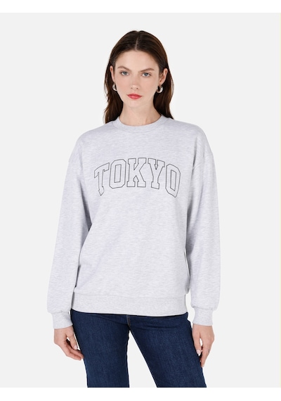 Colin's Colins Gri Kadın Sweatshirt Cl1070195 Q1.v2 Mga Gri Melanj