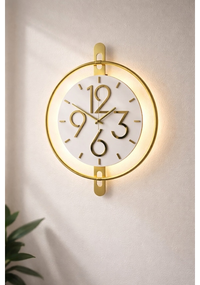 Pey Aksesuar Metal -çelik Gövde -ideal Boy 40x50cm - Metal Ledli Duvar Dekor M46-gold-beyaz-gold Mobilya Ma46-gold-siyah-gold