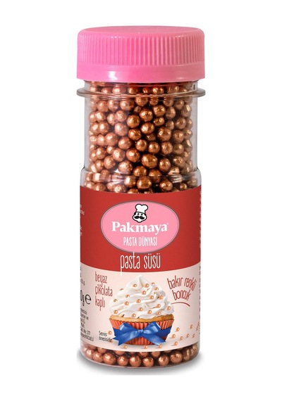 Pakmaya Pasta Süsü Bakır Boncuk Pirinç Patlağı 50 G - 8 Adet Tarı