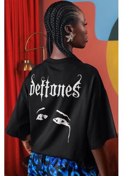 Sevbano Deftones Rock Metal Müzik Grubu Sırt Baskılı Unisex Oversize Tişö Siyah Sevbano Deftones Rock Metal Müzik Grubu Sırt Baskılı Unisex Oversize Tişö Siyah