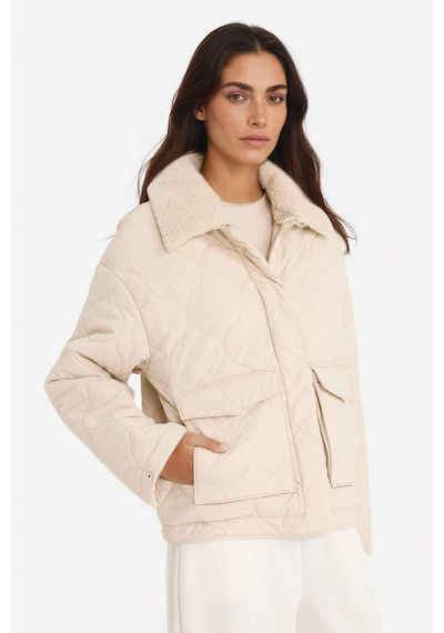 Defacto Regular Fit Polo Yaka Polar Astarlı Mont F2146ax25wner128 Ekru-er128