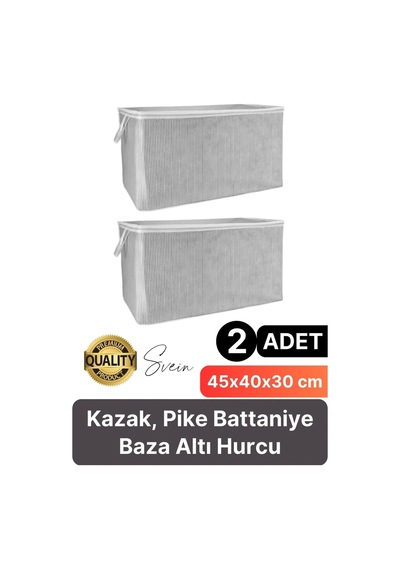 2 Adet Çok Amaçlı Kazak Pike Battaniye Kıyafet Hurcu Dolap Düzenleyici Yerden Tasarruf Baza Altı Çok Renkli