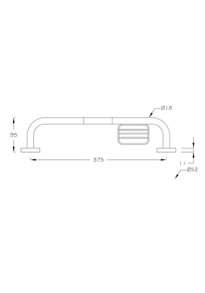 Yaşlı Ve Bedensel Engelli Tutunma Barı Paslanmaz Çelik 19 Mm Çap 40 Cm Gümüş