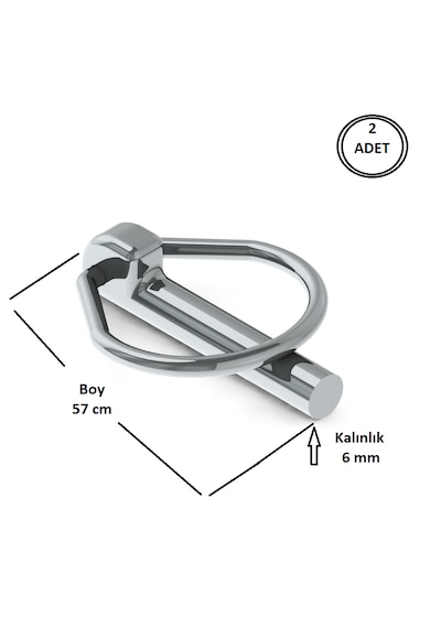 Traktör Pimi Yaylı Çelik 6 Mm Pim - 2 Adet