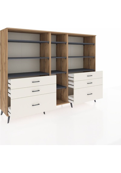 Hyperion Dolap 10 Raflı 6 Çekmeceli 220x44x163 Çam-antrasit/ayta Çam-antrasit/aytaşı Hyperion Dolap 10 Raflı 6 Çekmeceli 220x44x163 Çam-antrasit/ayta Çam-antrasit/aytaşı