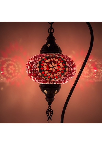 Dekoratif MOZAİK LAMBA OSMANLI DESENLİ RENKLİ ABAJUR