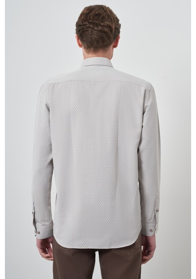 Morven Erkek Vizon Slim Fit İtalyan Yaka Gömlek 25mc004022405 Vizon Vizon