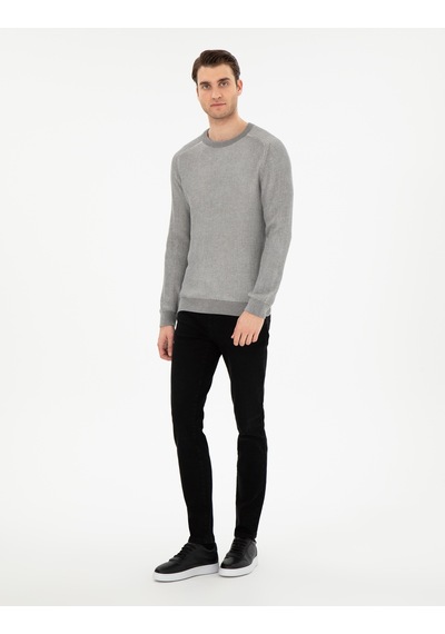 Pierre Cardin Erkek Açık Gri Melanj Kazak /triko 50297117-vr091 Açık Gri Melanj