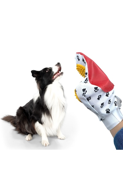 Go İthalat Kedi Köpek Yıkama Tüy Açıcı Düğüm Çözücü Plastik Tımar Masaj Eldiveni El Fırçası
