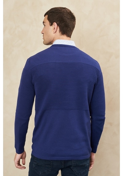 AC&Co / Altınyıldız Classics Erkek İndigo Anti-Pilling Özellikli Tüylenme Yapmayan Standart Fit Bisiklet Yaka Çizgi Dokulu Triko 4A4921100065IND3XL İndigo AC&Co / Altınyıldız Classics Erkek İndigo Anti-Pilling Özellikli Tüylenme Yapmayan Standart Fit Bisiklet Yaka Çizgi Dokulu Triko 4A4921100065IND3XL İndigo