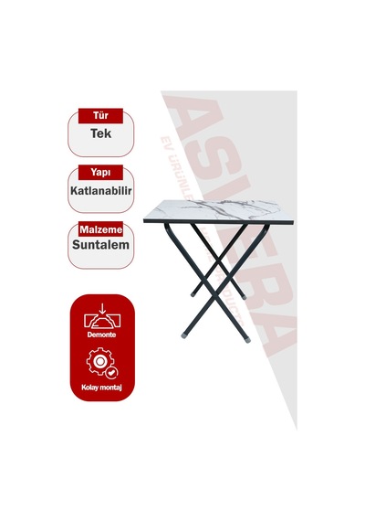 Asvera Mio 40x60 Antrasit Mermer Desenli Balkon Masası - Katlanabilir Pratik Mutfak Masası Diğer Asvera Mio 40x60 Antrasit Mermer Desenli Balkon Masası - Katlanabilir Pratik Mutfak Masası Diğer