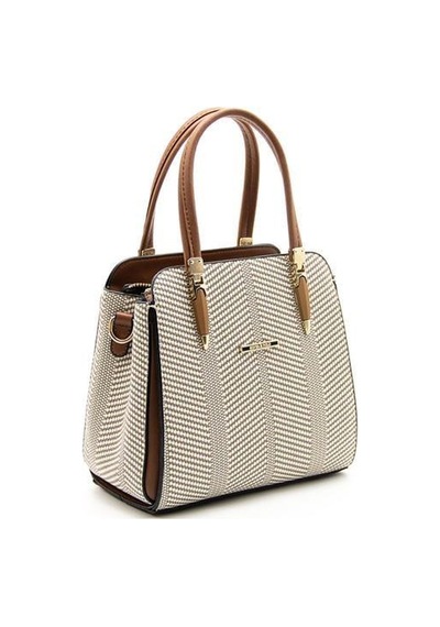 Silver Polo Sp1136 Kadın El Çantası Hasır Bej-taba