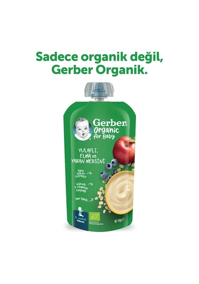 Organic Yulaflı Elma Ve Yaban Mersini Püre 110g Diğer