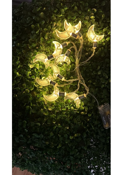 2 Metre Pilli Ay Figürlü Led Işık Gün Işığı Gün Işığı - Sarı