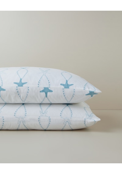 English Home Starfish Kolay Ütülenir 2'li Yastık Kılıfı 50x70 Cm Mavi