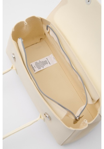 Shule Bags Mari Vintage Baget Çanta Butter Yellow Krem
