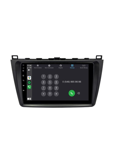 Mazda 6 Android Multimedya Sistemi 2009-2011 8gb Ram, 64gb Hafıza, Bluetooth, Carplay & Android Auto Kamera  9"