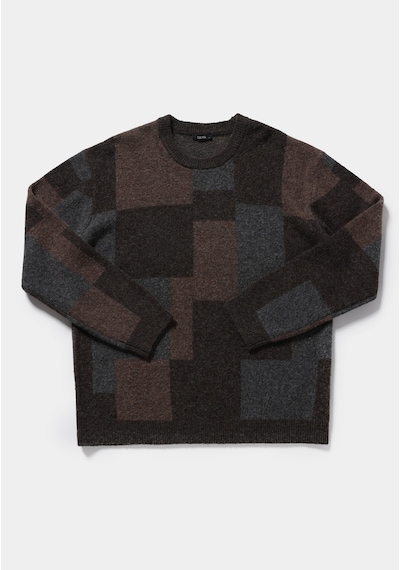 Colin's Colins Relaxed Fit Yuvarlak Yaka Jakarlı Erkek Kahverengi Kazak Cl1082999 Q1.v2 Brm Kahverengi Melanj