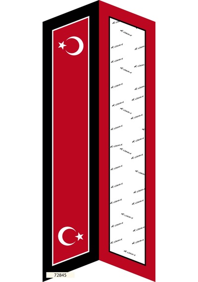 N Craft Desıgn 29ekim Atatürk Boyundan Pritli Arkalı -önlü Baskı Fuları Krem-kırmızı-siyah