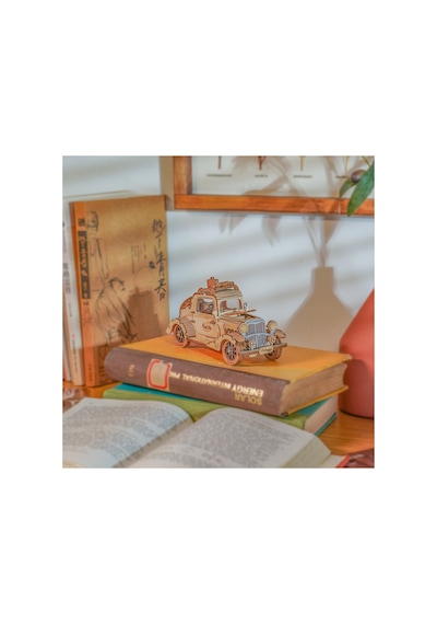 Vintage Car 3d Puzzle Ahşap Minyatür Maket Kiti Dıy Kendin Yap