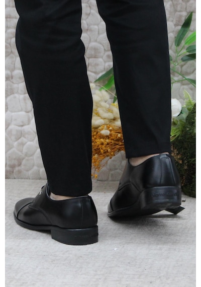 Pierre Cardin 7028 Siyah Damat Ayakkabısı Takım Ayakkabısı Erkek Klasik Ayakkabı Siyah